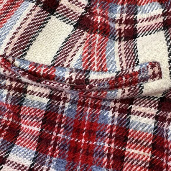 J.CREW Tapered-Leg Wool Pants Tartan Plaid White/Red Womens Size 2T TALL - Picture 12 of 16